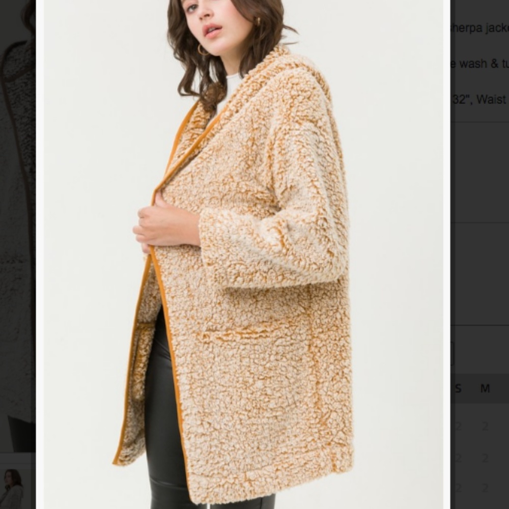 Hooded Over Sized Sherpa Fleece Teddy Jacket- SML